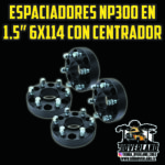 Espaciadores Desplazadores NP300 y Mercedes-Benz X-Class 6×114 - 1.5″ con Centrador