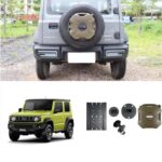 Kit Soporte Porta Repuesto con Bidón 6L Verde con Llave para Suzuki New Jimny