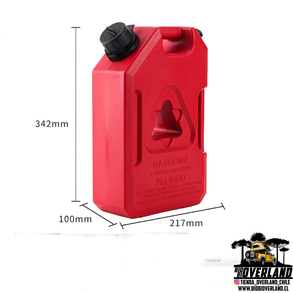 Bidon 1G 3.8L Bidón Plano 1 Galón (3.8 Litros) – Jerry Can Compacto para Overland y 4x4 - Imagen 1