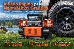 Compresor Doble Pistón Con pantalla de PSI auto detención 12V